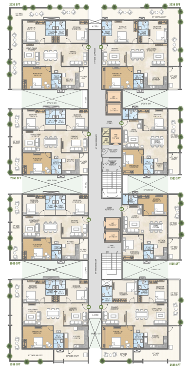 BLOCK-A-2BHK floor plan